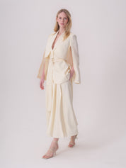 Jacket with Decorative Stitching and Bolero Detail