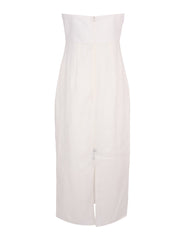 Fitted bodice long dress with relaxed skirt