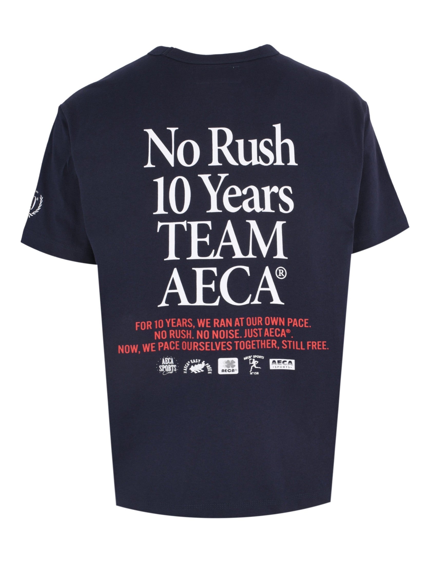 Aeca 10th anniversary logo half sleeve tee