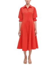 JAZZ PINTUCK MIDI DRESS