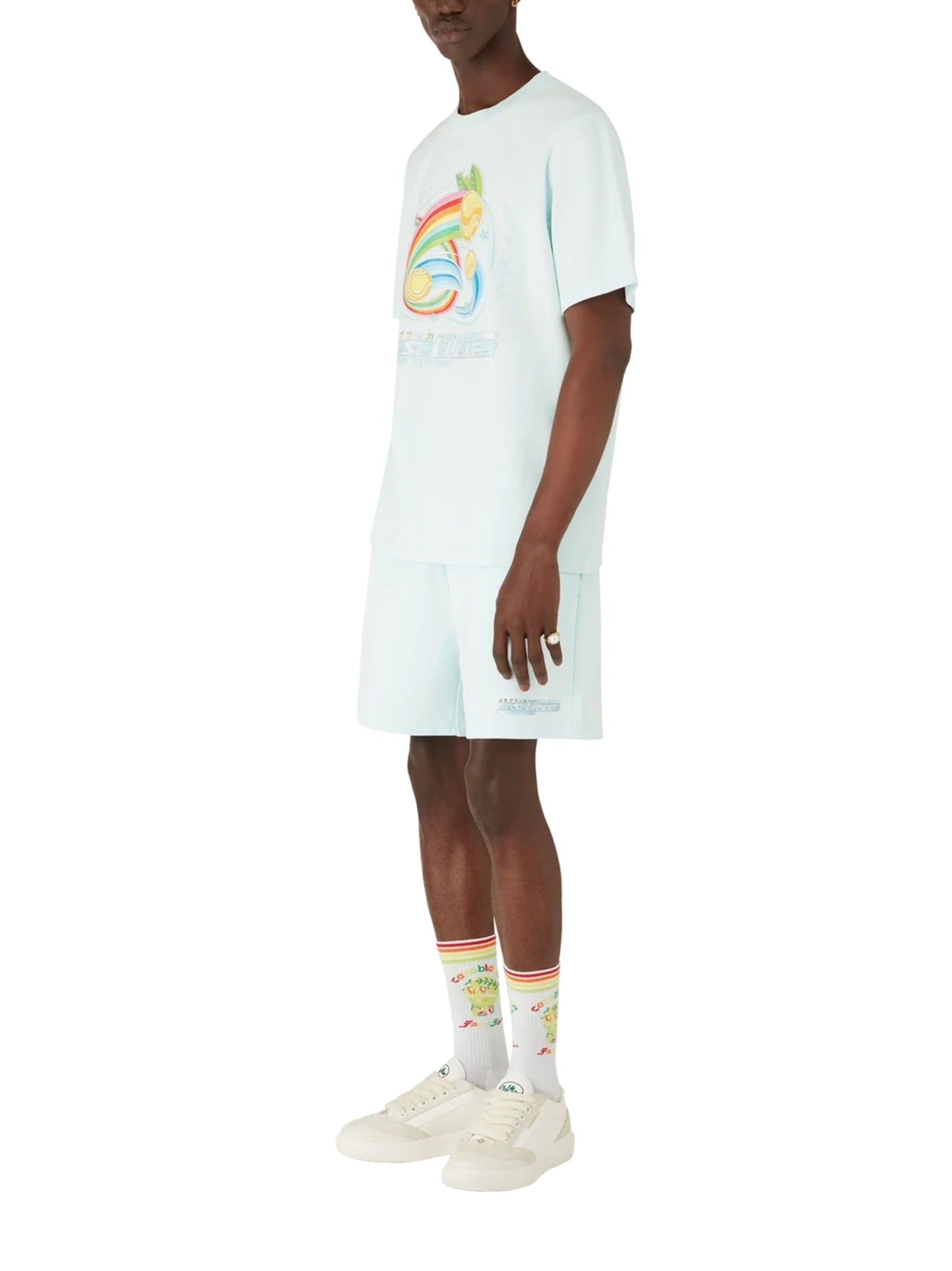 Manga tennis ball printed sweatshort