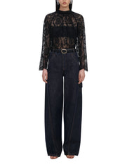 Black lace blouse
