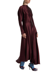 BURGUNDY MINIMALIST LONG DRESS