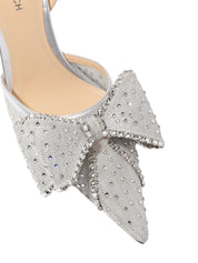Le Cadeau Silver Crystal Mesh Slingback (85Mm)