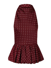 Dot peplum halterneck