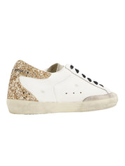 Super-star leather upper glitter star heel and spur metal lettering