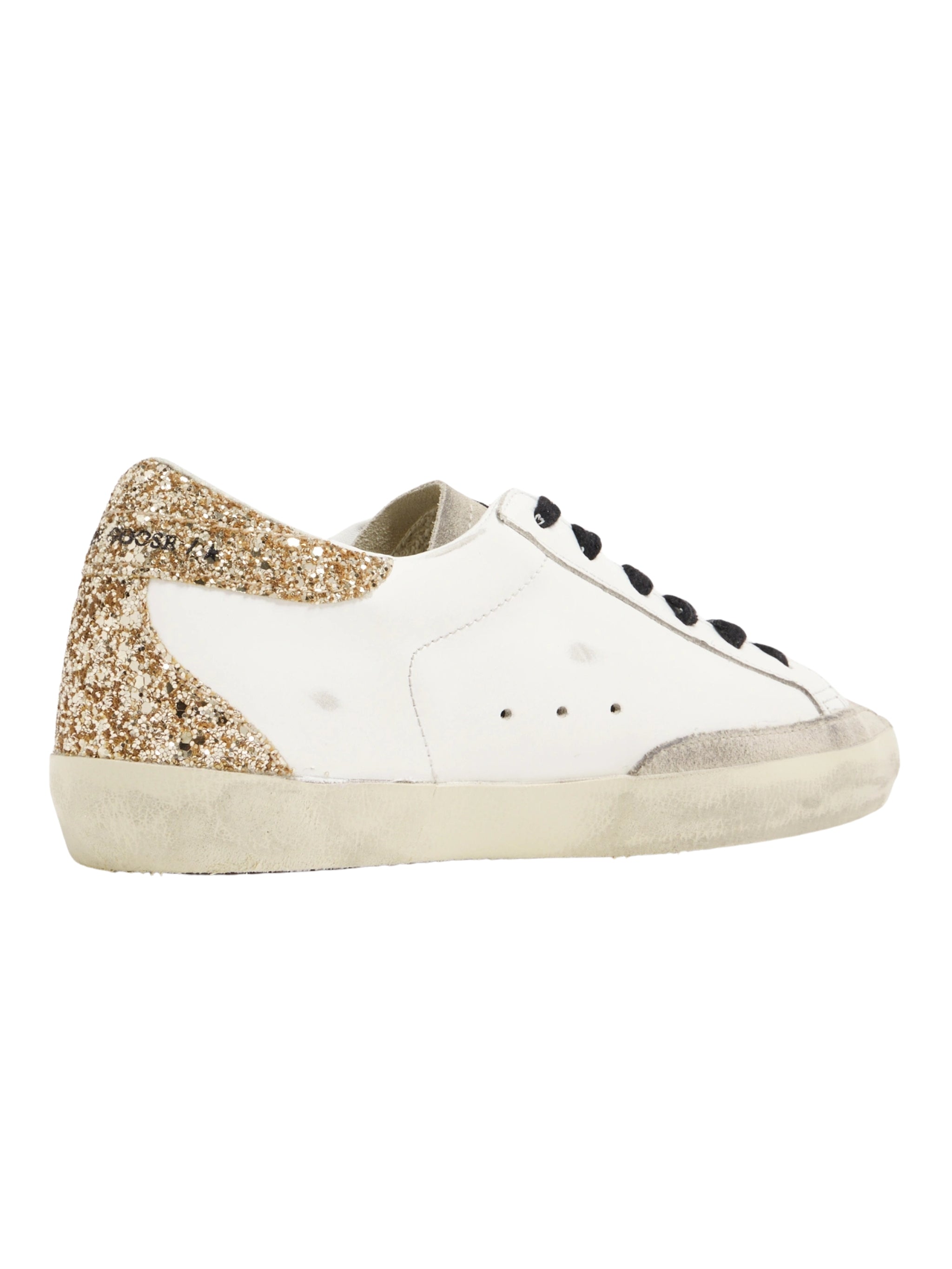 Super-star leather upper glitter star heel and spur metal lettering