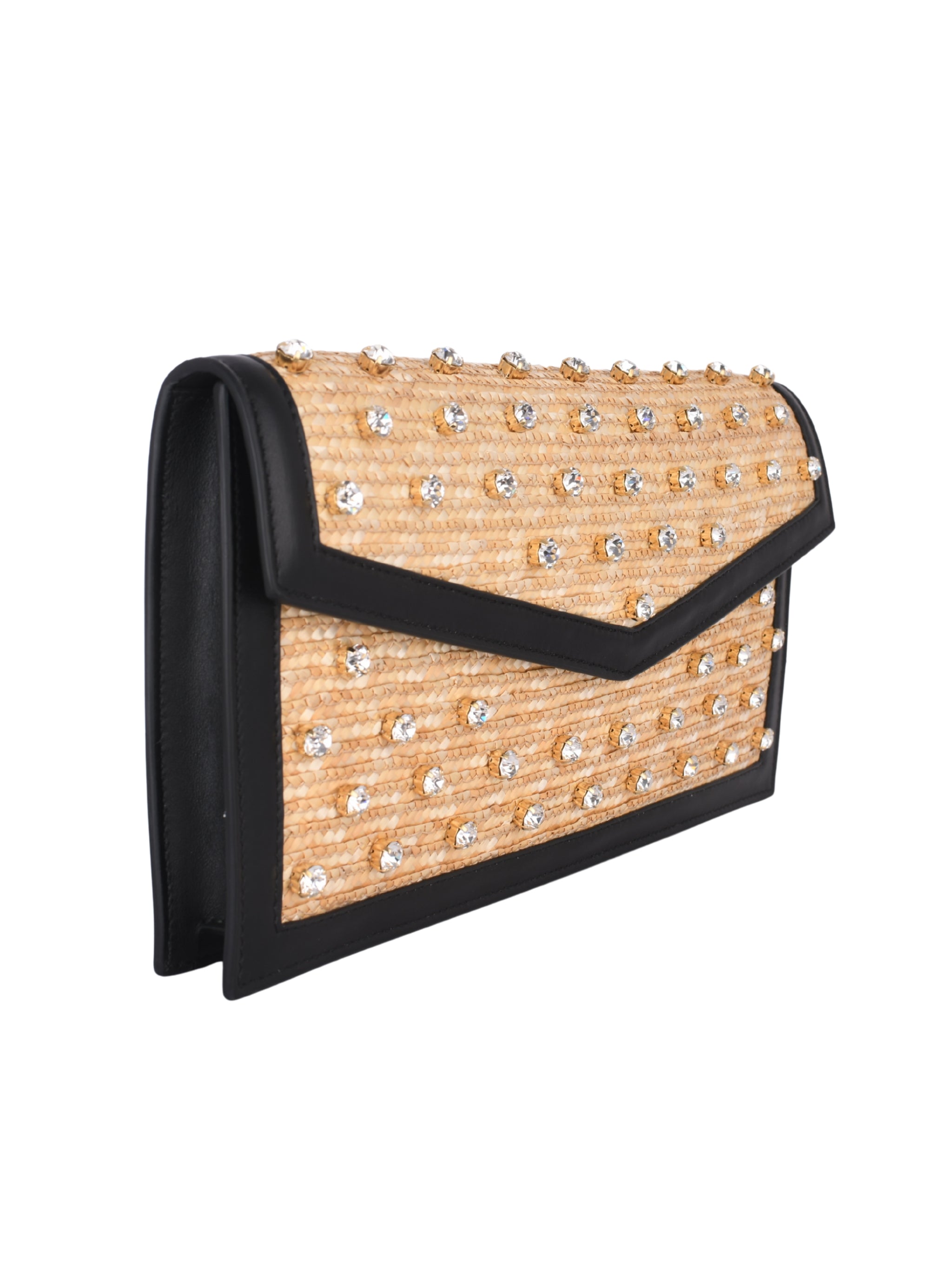 Vivi crystal black clutch