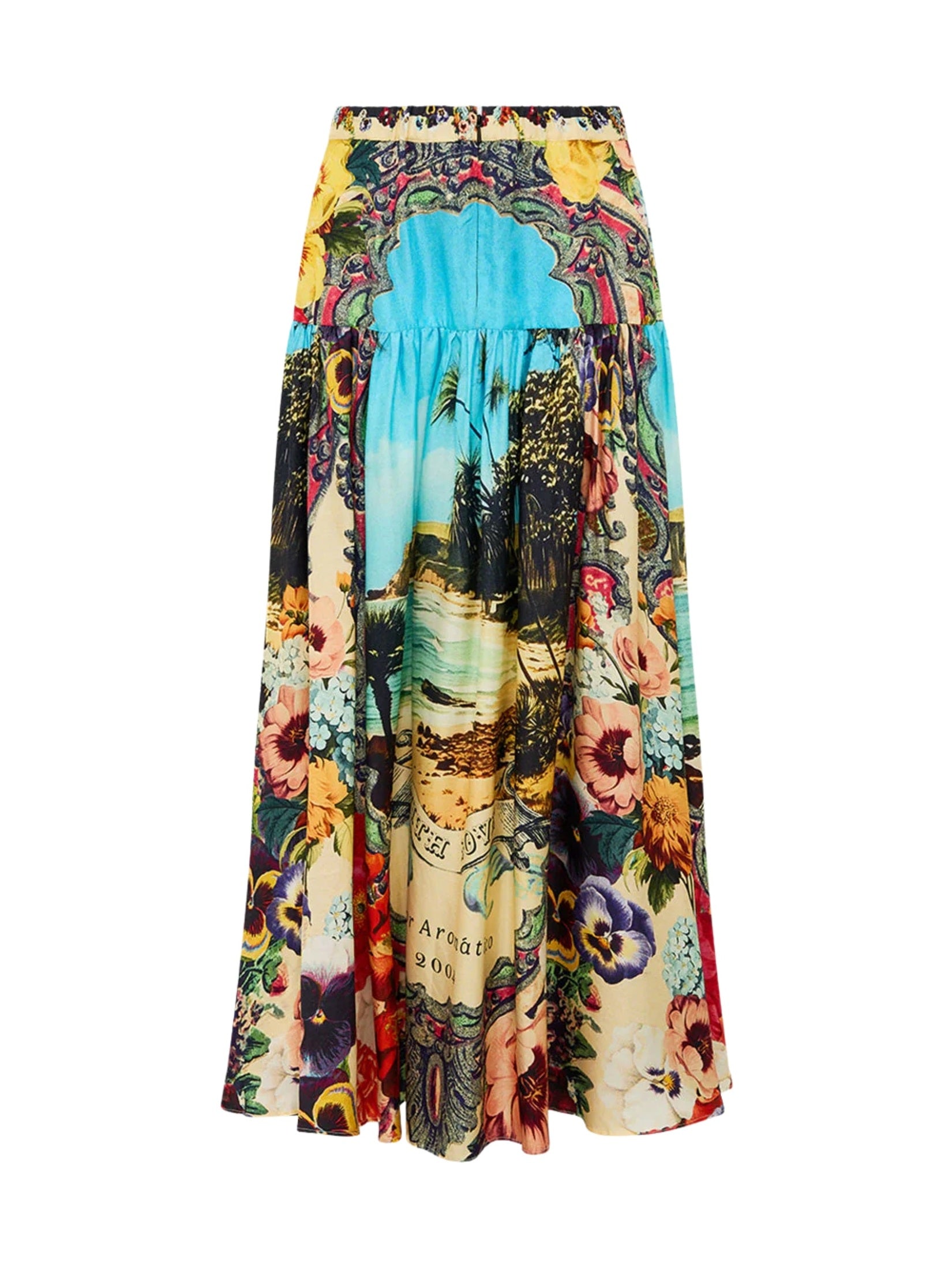 Fitted waist gathered skirt