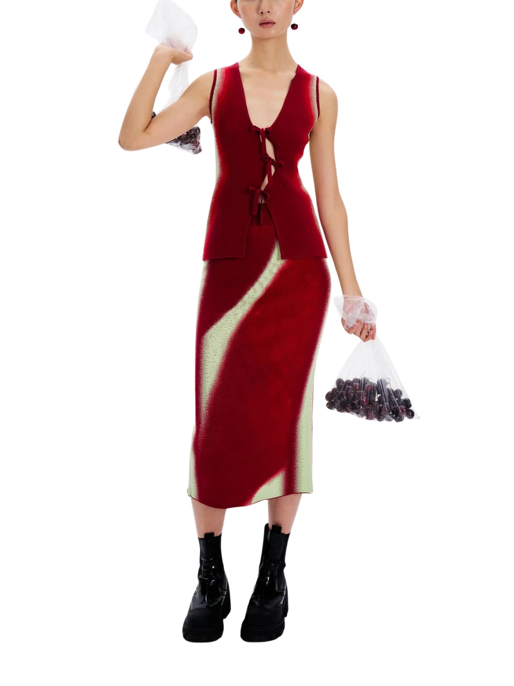 Nova cherry print vest
