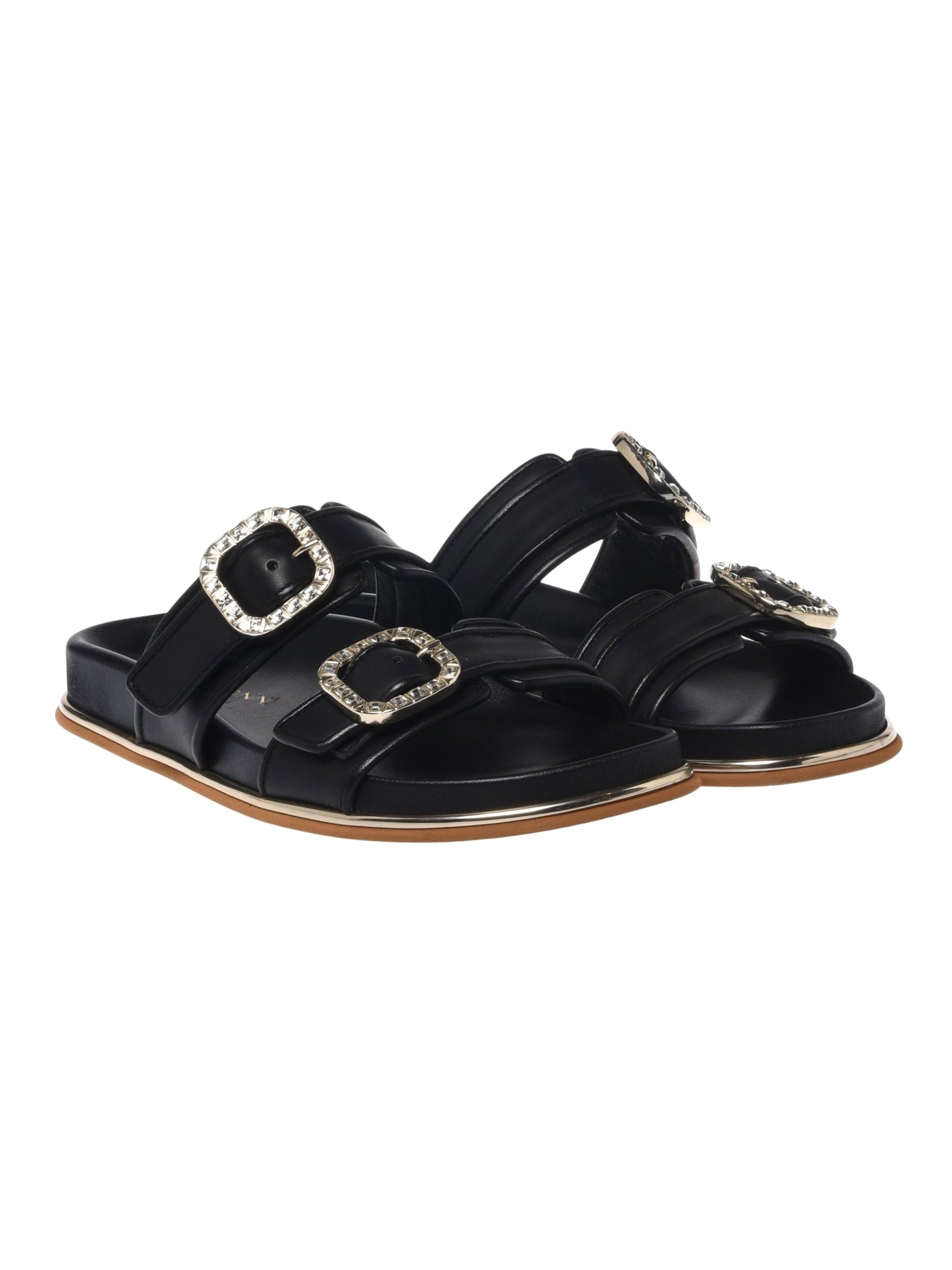 Mule leather calfskin black