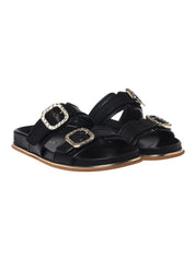 Mule leather calfskin black