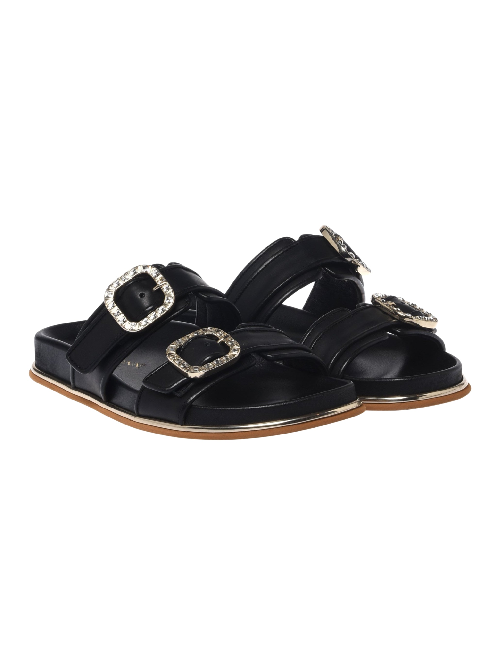Mule leather calfskin black