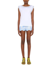 T-shirt with metallic details