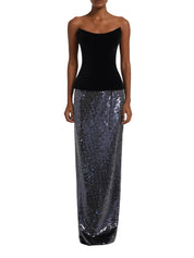 Aiden corset-style maxi dress