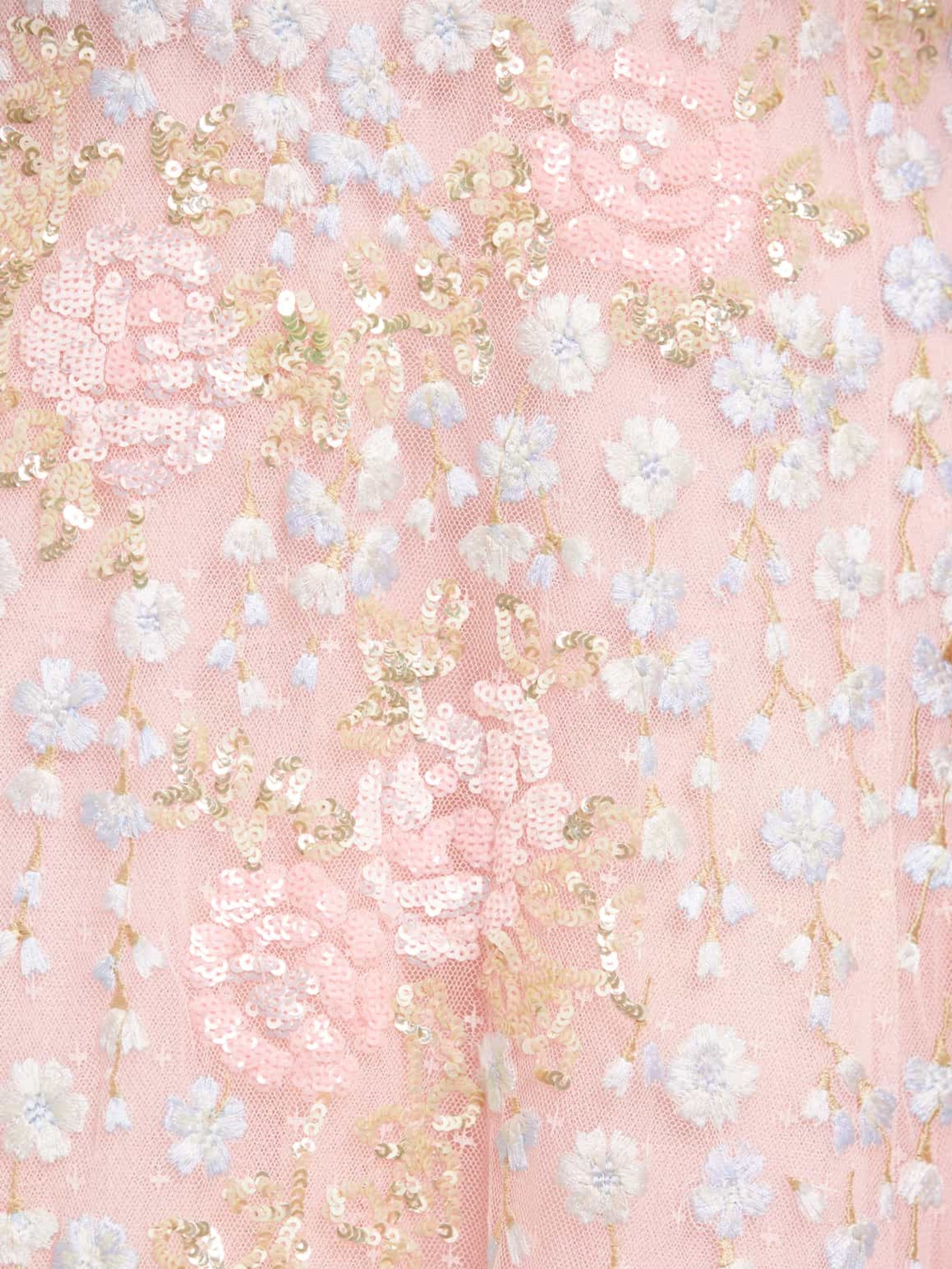 Cressida floral cape ankle gown