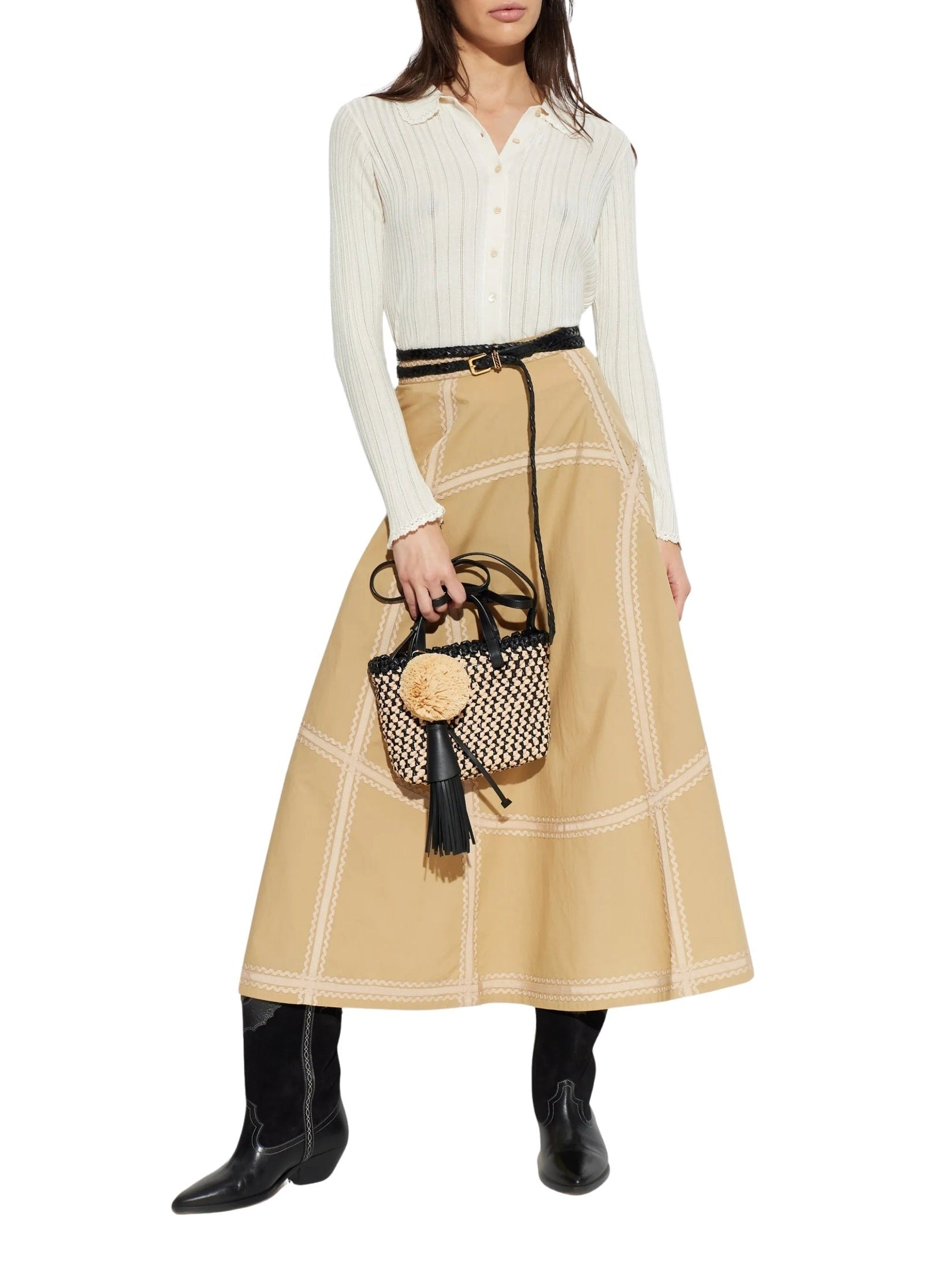 Norah a-line midi skirt