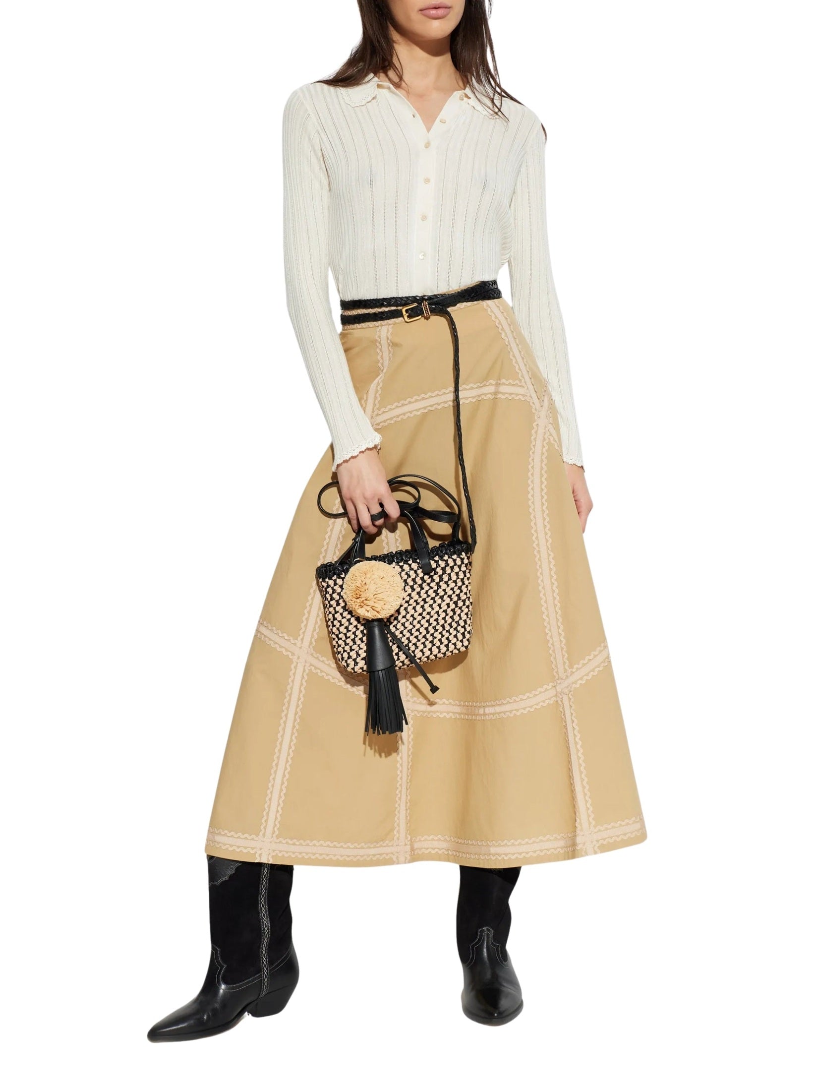 Norah a-line midi skirt