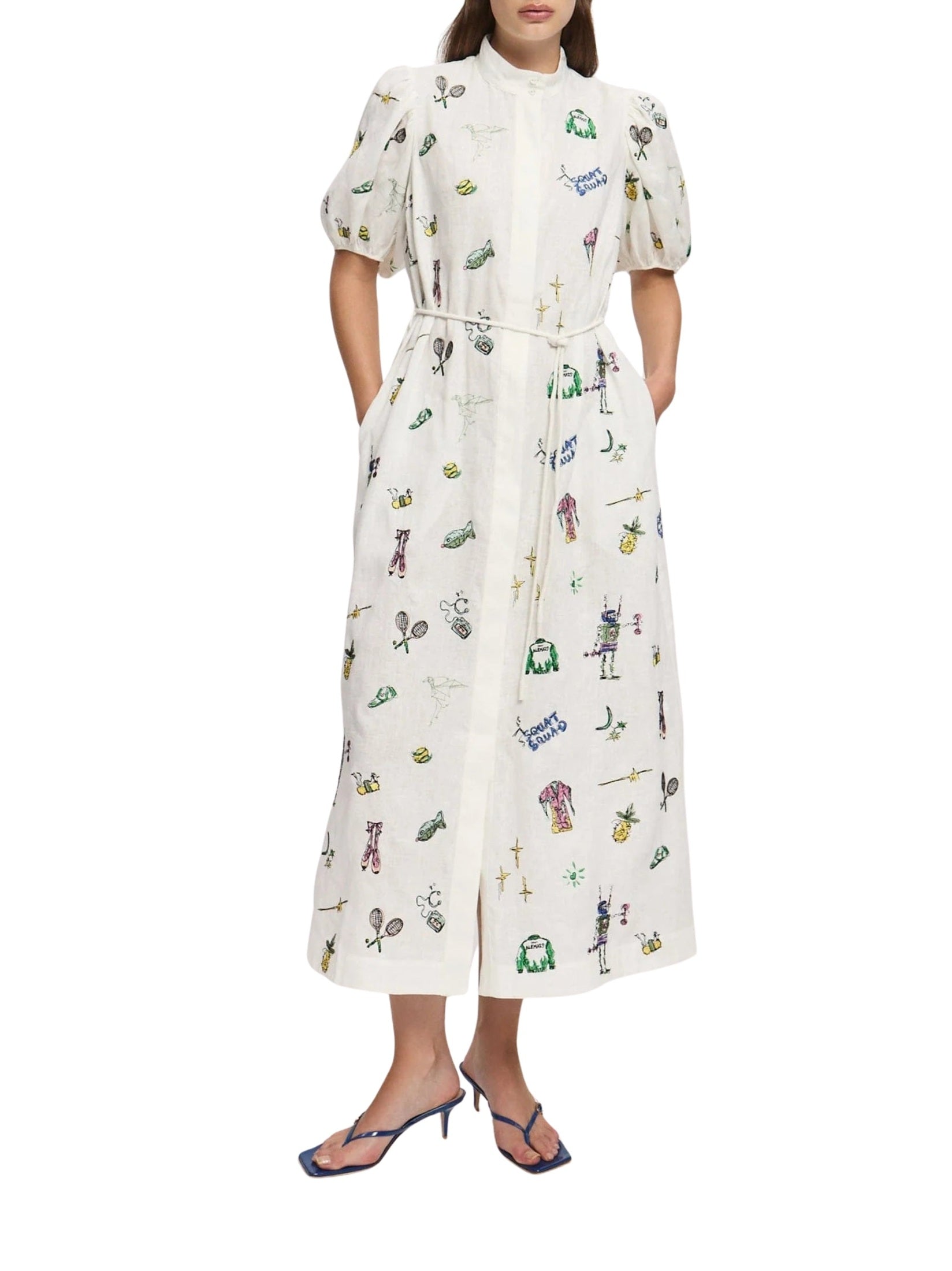 Play embroidered shirt dress