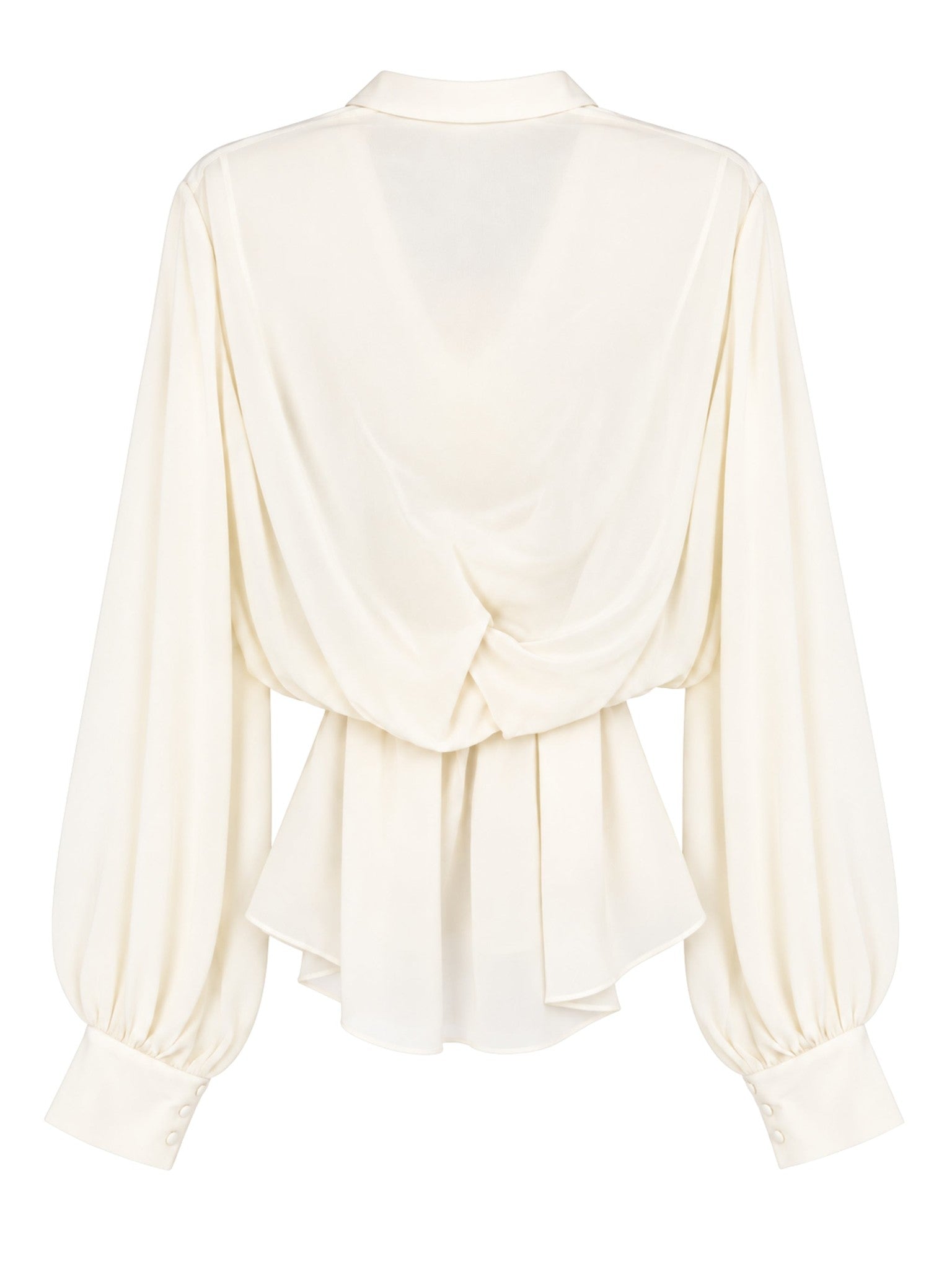 Ecru Lace Blouse with Floral Details