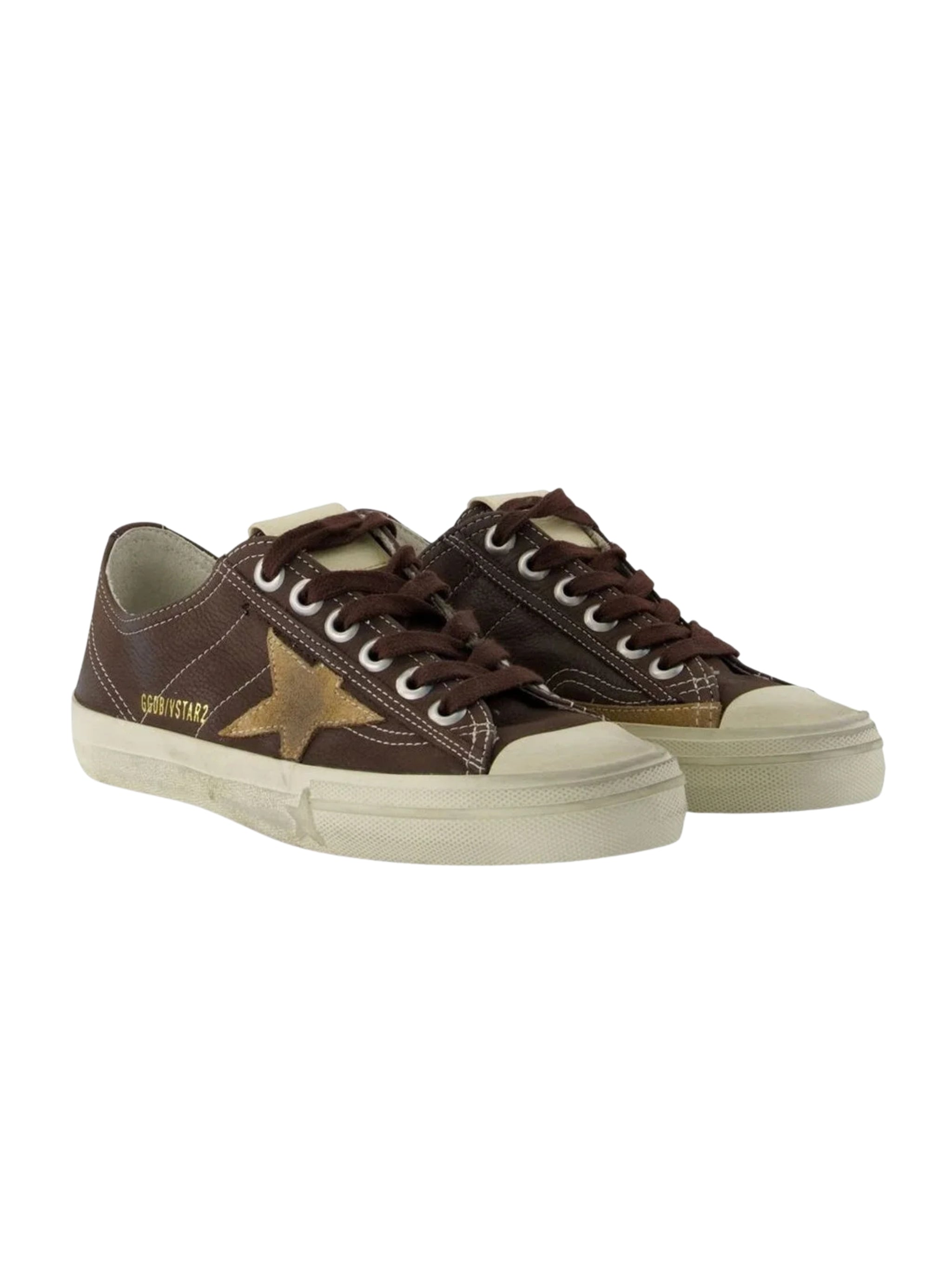Women's V-Star in brown nubuck with tobacco-colored suede star