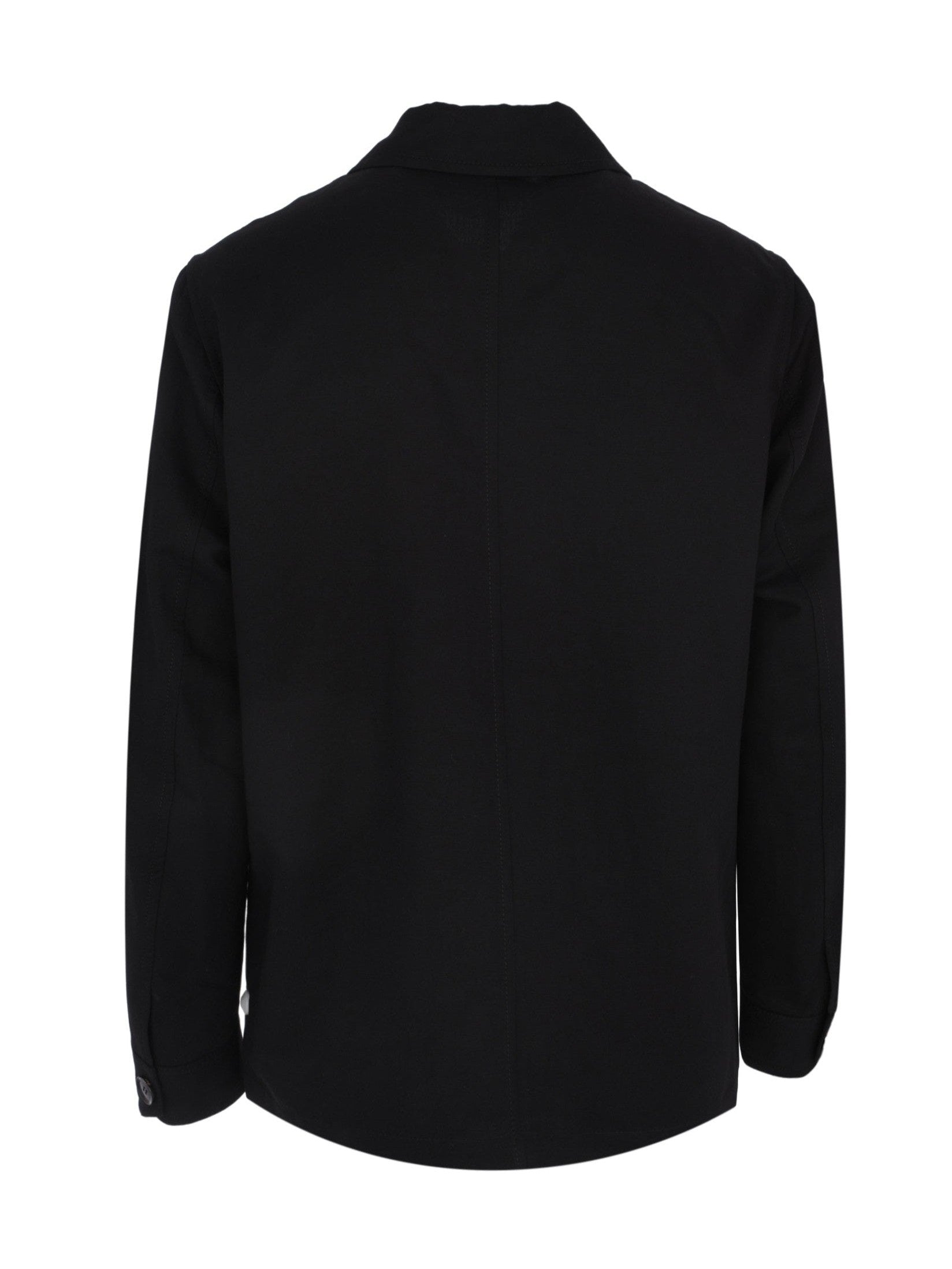 Black linen and cotton desert jacket
