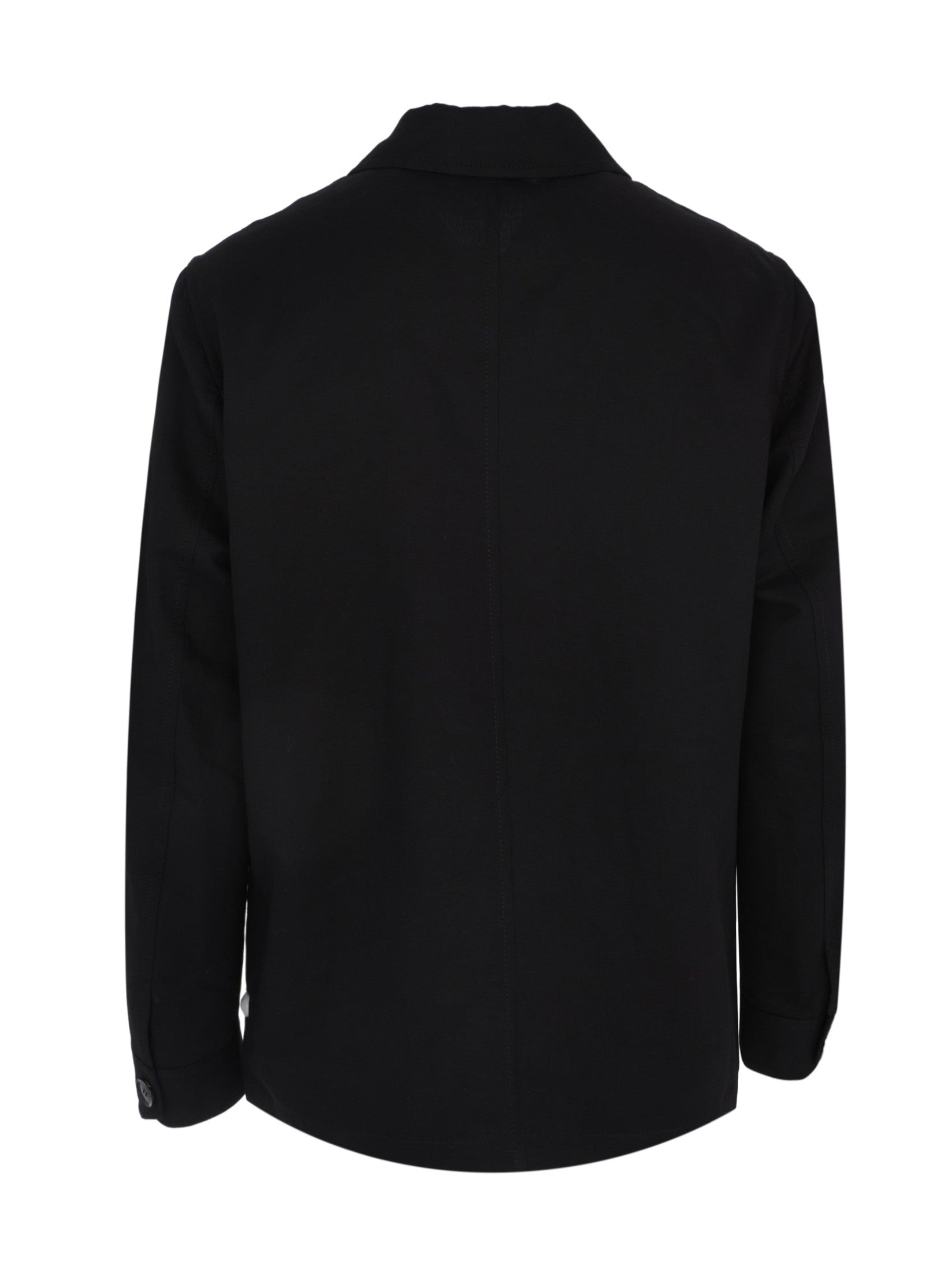 Black linen and cotton desert jacket