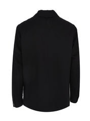 Black linen and cotton desert jacket
