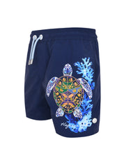 NAVY TURTLE SWIMSHORTS