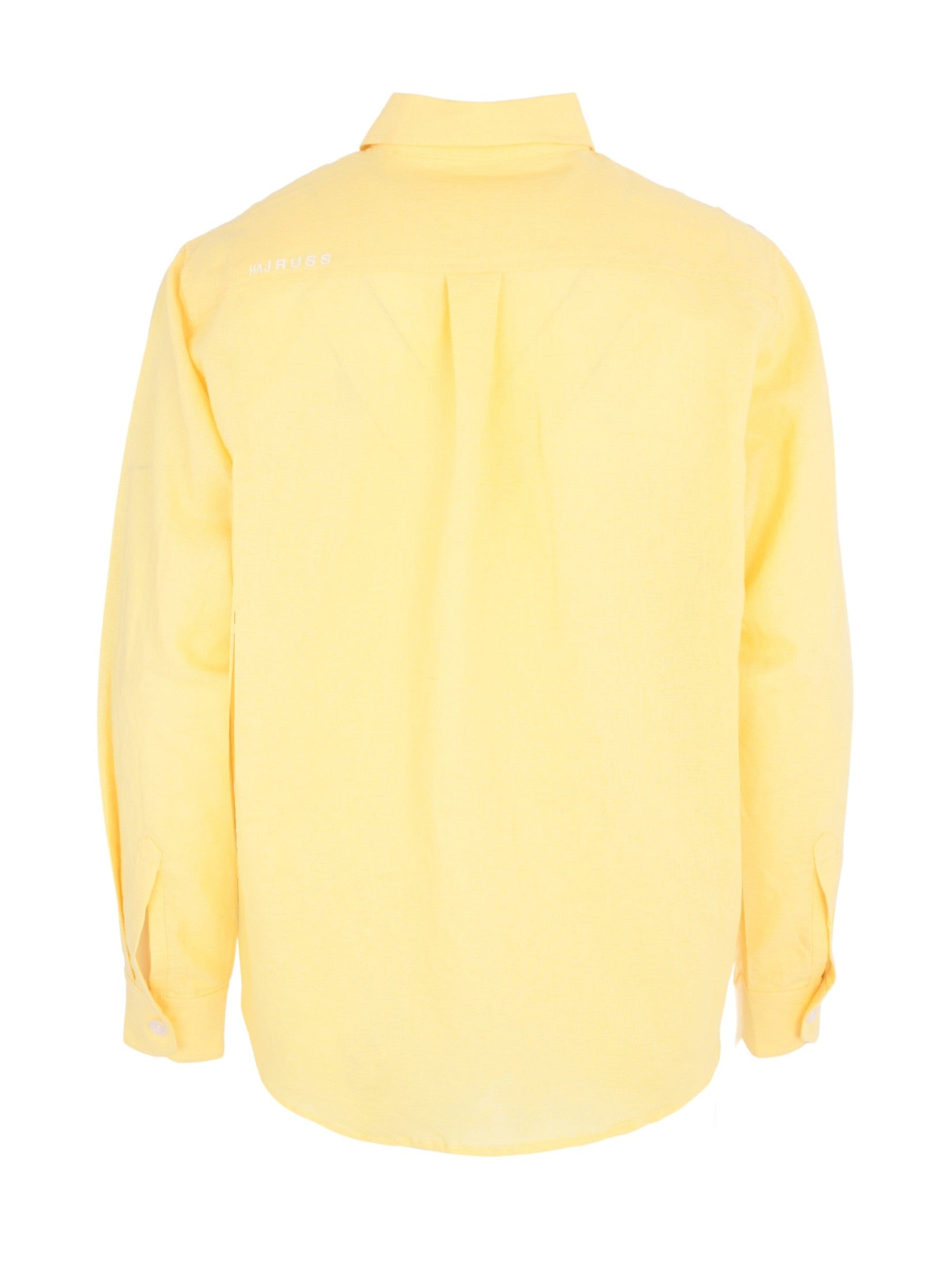 Light yellow linen long sleeve shirt