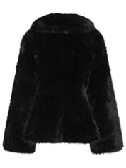 Faux fur flared jacket