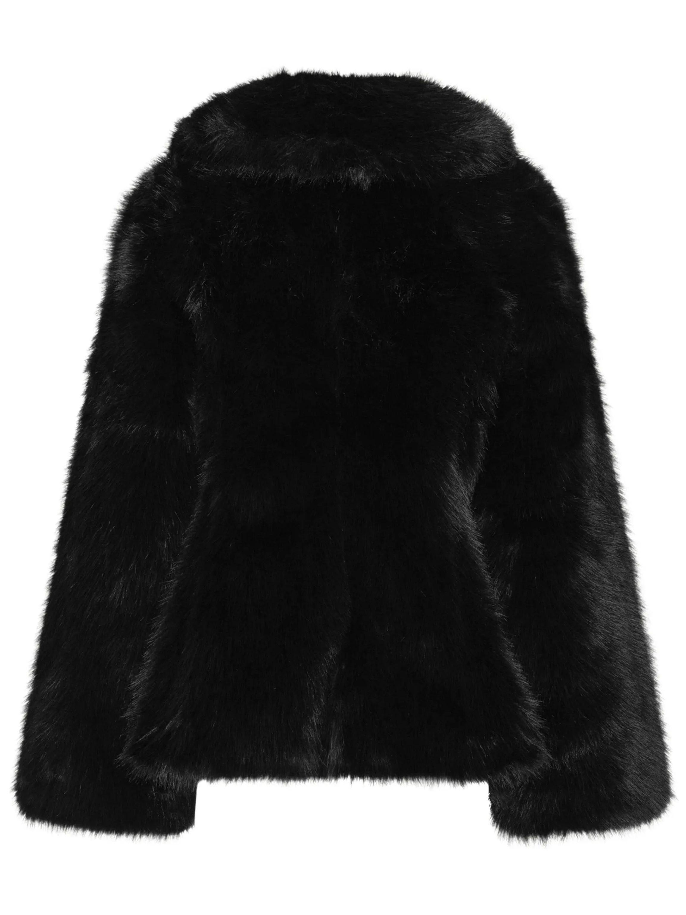 Faux fur flared jacket
