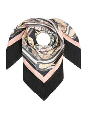 Reversible fringe foulard 90 ambrosia placee