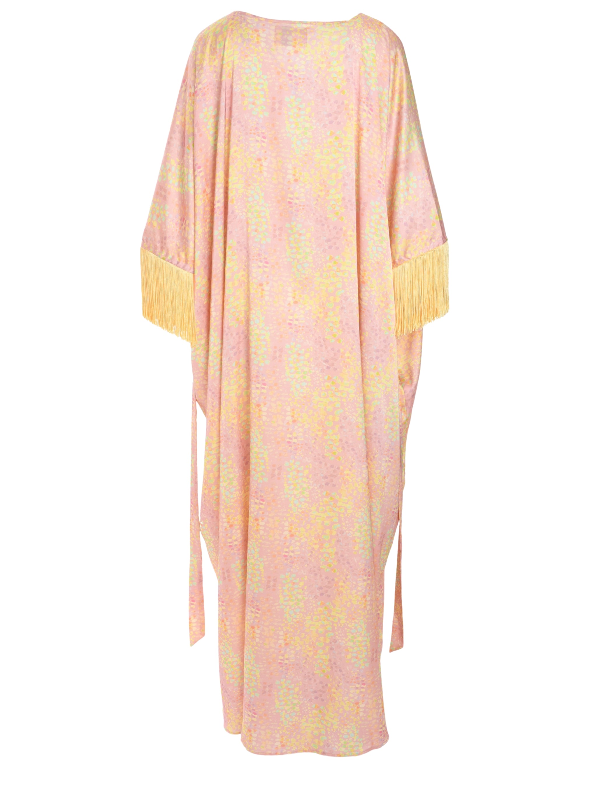 YELLOW KAFTAN WITH YELLOW COLOOR ON THE SLEEVES