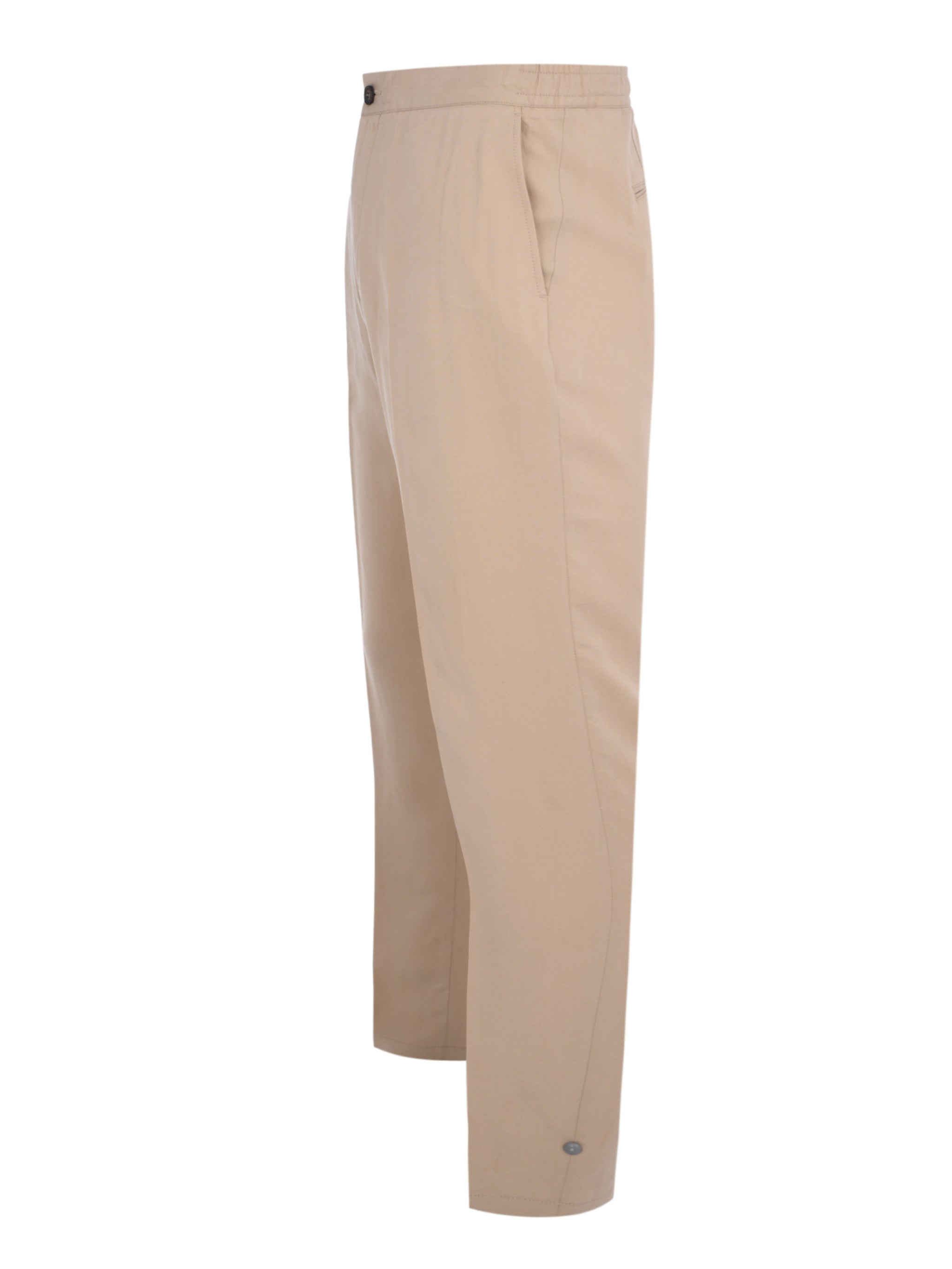 Light brown chino trousers with drawstring