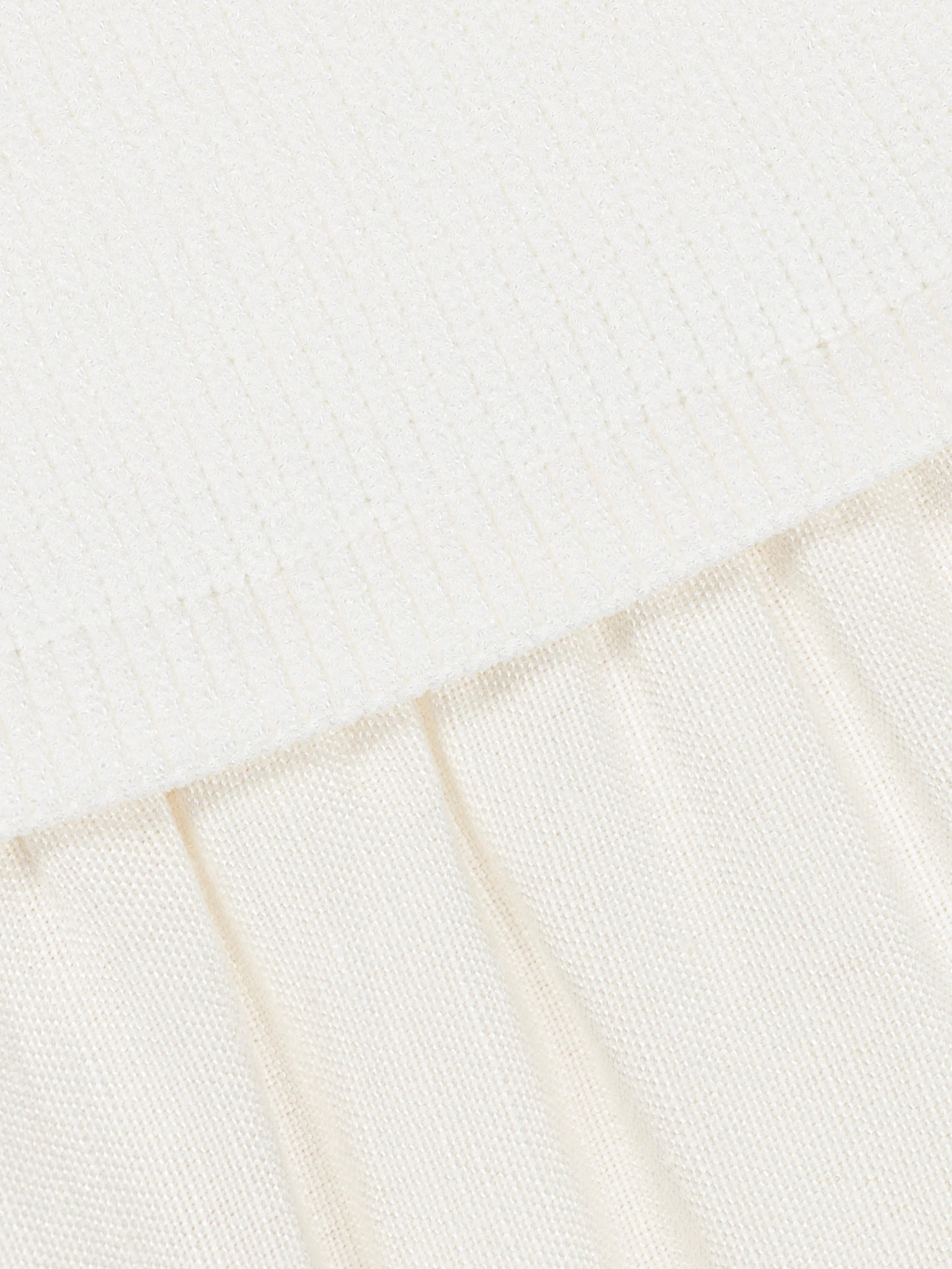Haven embroidered linen knit skirt