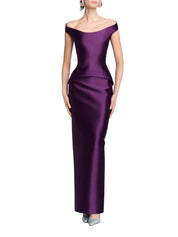 The Pieta Maxi Dress in Damson