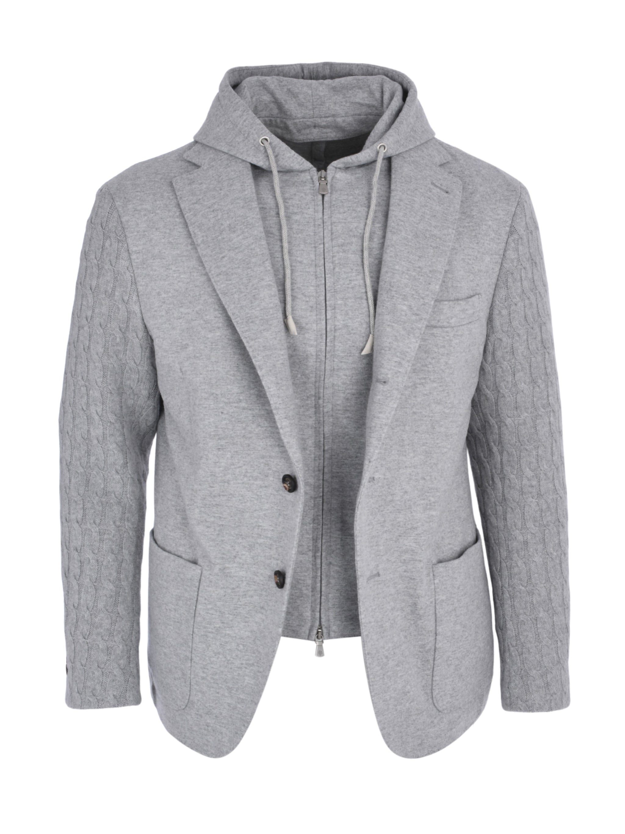 HOODED SINGLE BREASTED JACKET