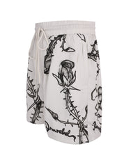 Inked shorts beige