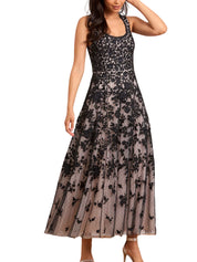 ROSA SCOOP NECK ANKLE GOWN