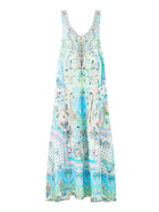 V neck pocket dress with low back