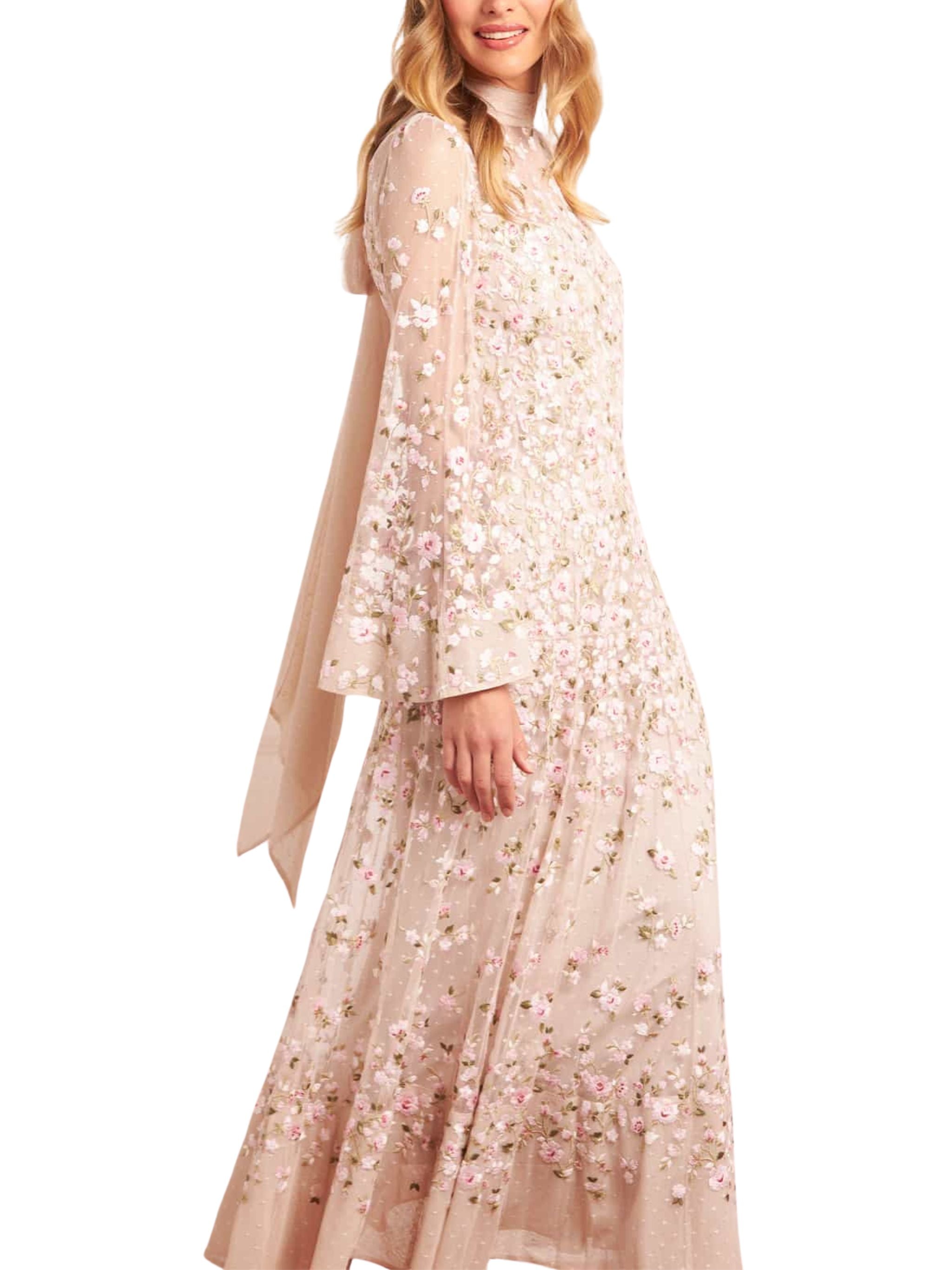 SYLVIA ROSE LONG SLEEVE ANKLE GOWN