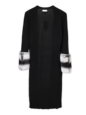 Black long cuff cardigan