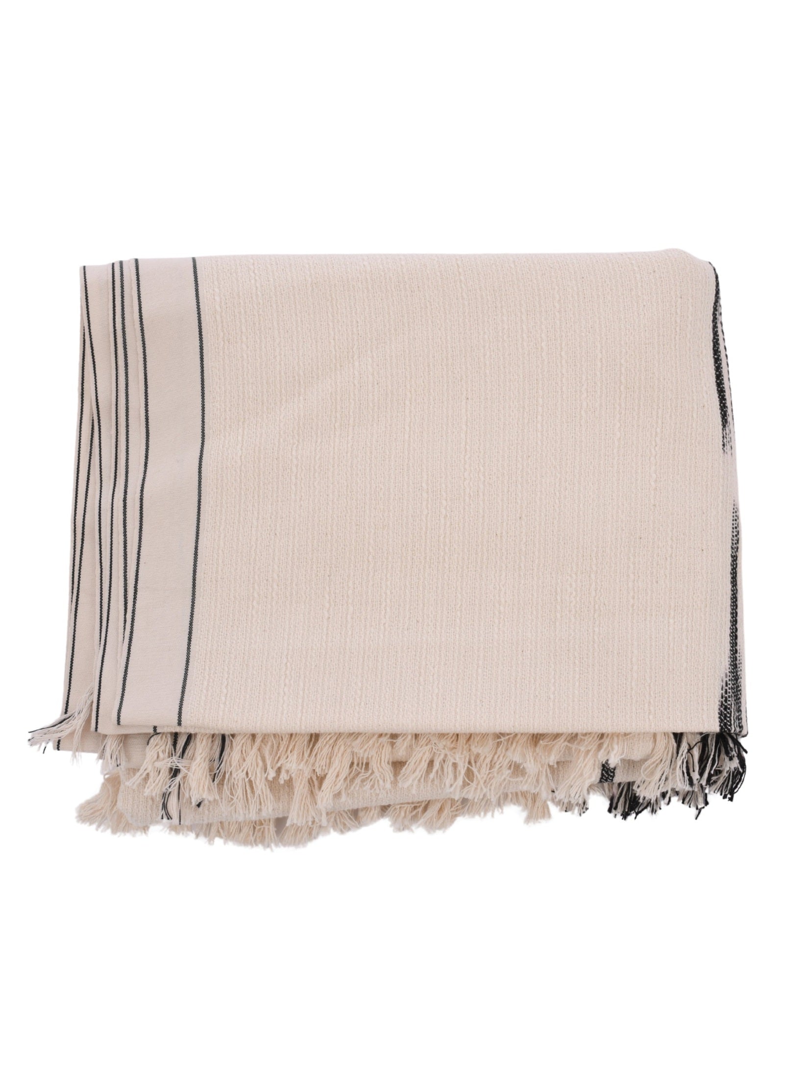 Peshtemal cotton ikat throw blanket