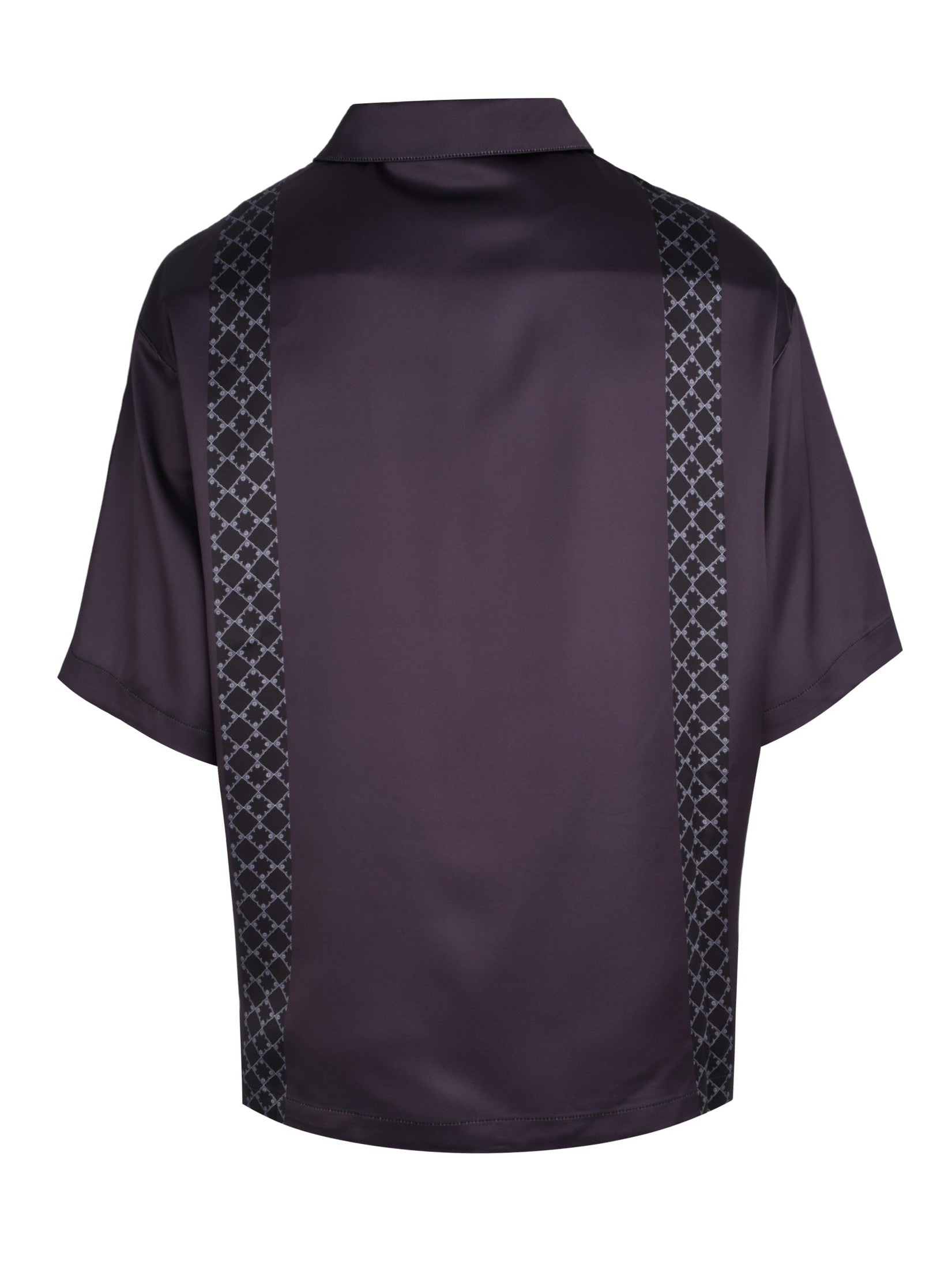 Cenmar satin black pattern printed shirt