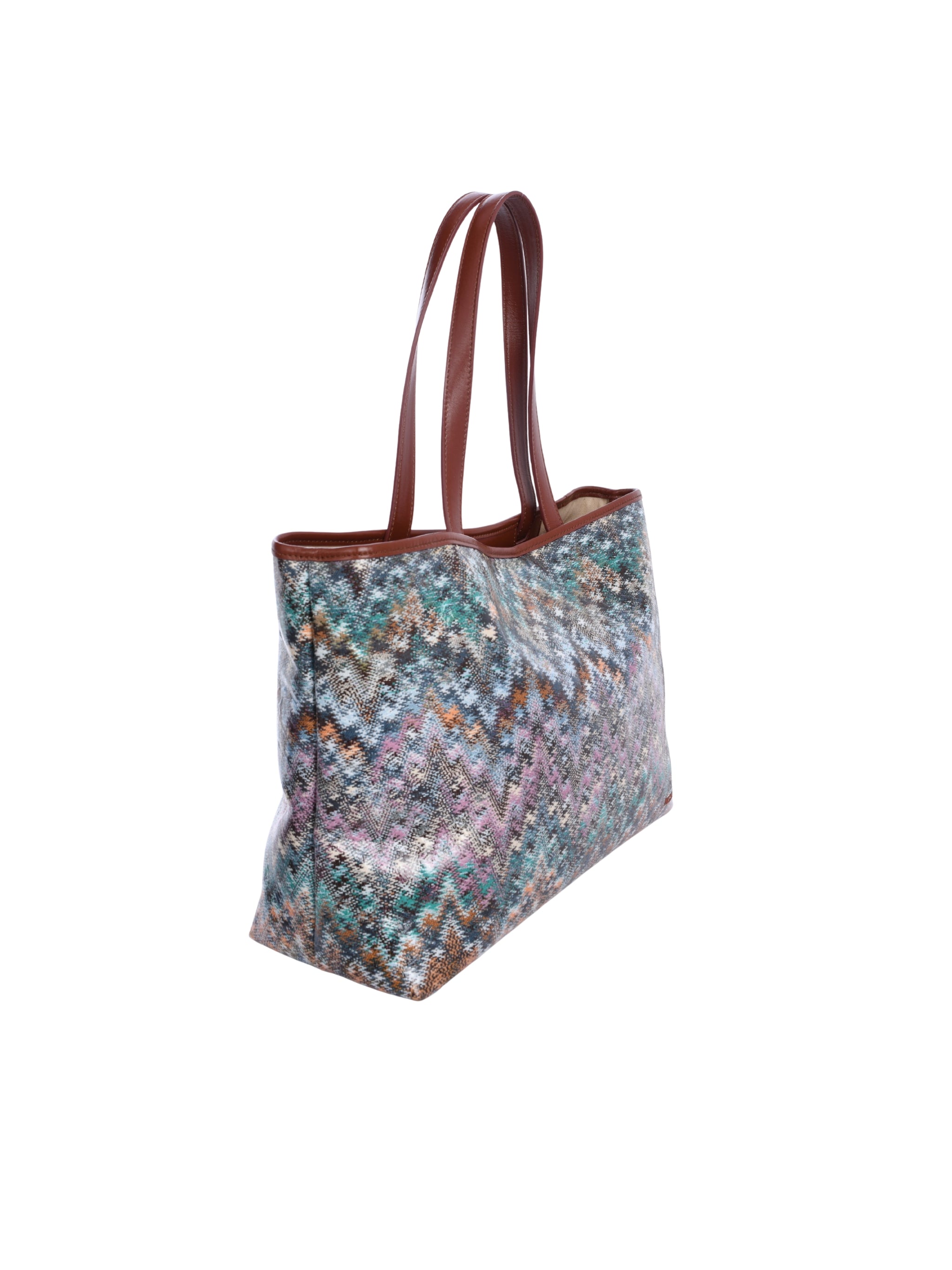 TOTE LARGE MULTITURQUOISE CANVAS