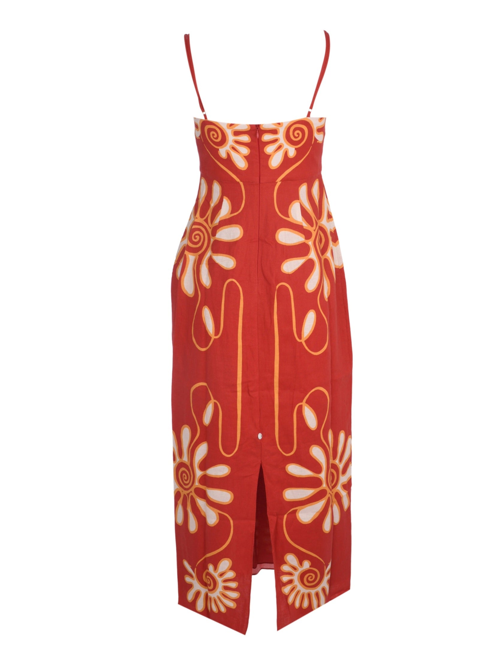 Fitted bodice long dress with relaxed skirt