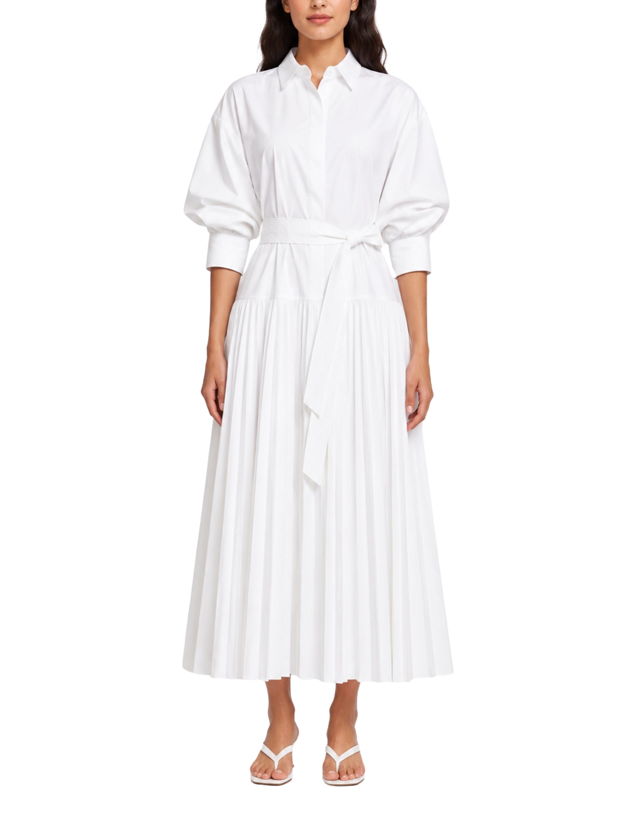 Arlo belted cotton maxi dress