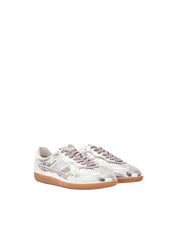 TB.490 RIFE SHIMMER SILVER CREAM LEATHER SNEAKERS