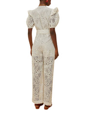 OFF-WHITE PALM TREE EYELETS JUMPSUIT